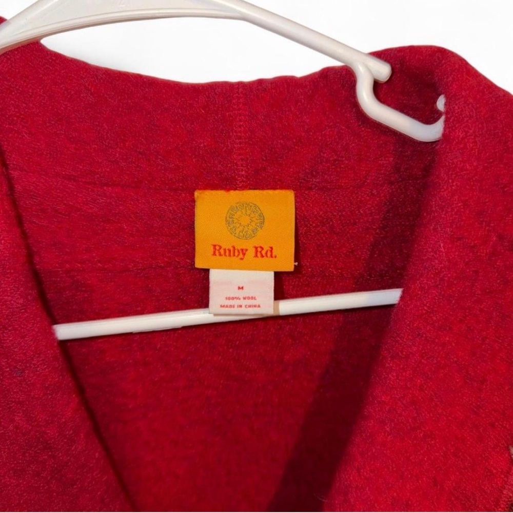 Ruby Rd. Red Cardigan with Toggle Detail - image 2